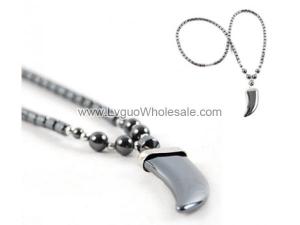Hematite Claw Pendant Beads Stone Chain Choker Fashion Women Necklace